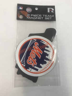 H2) NEW YORK METS 2 PIECE TEAM MAGNET SET MLB