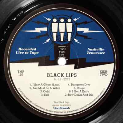 LP The Black Lips Live At Third Man Records BLACK VINYL Third Man Records