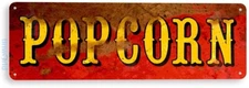 Popcorn Sign Hot Fresh Butter Popcorn Machine Movie Theater Cinema Tin Sign B899