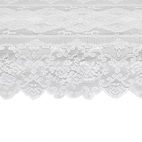 White Lace Tablecloth for Rectangular Tables, Vintage Style Wedding Table Cloths - Picture 4 of 7