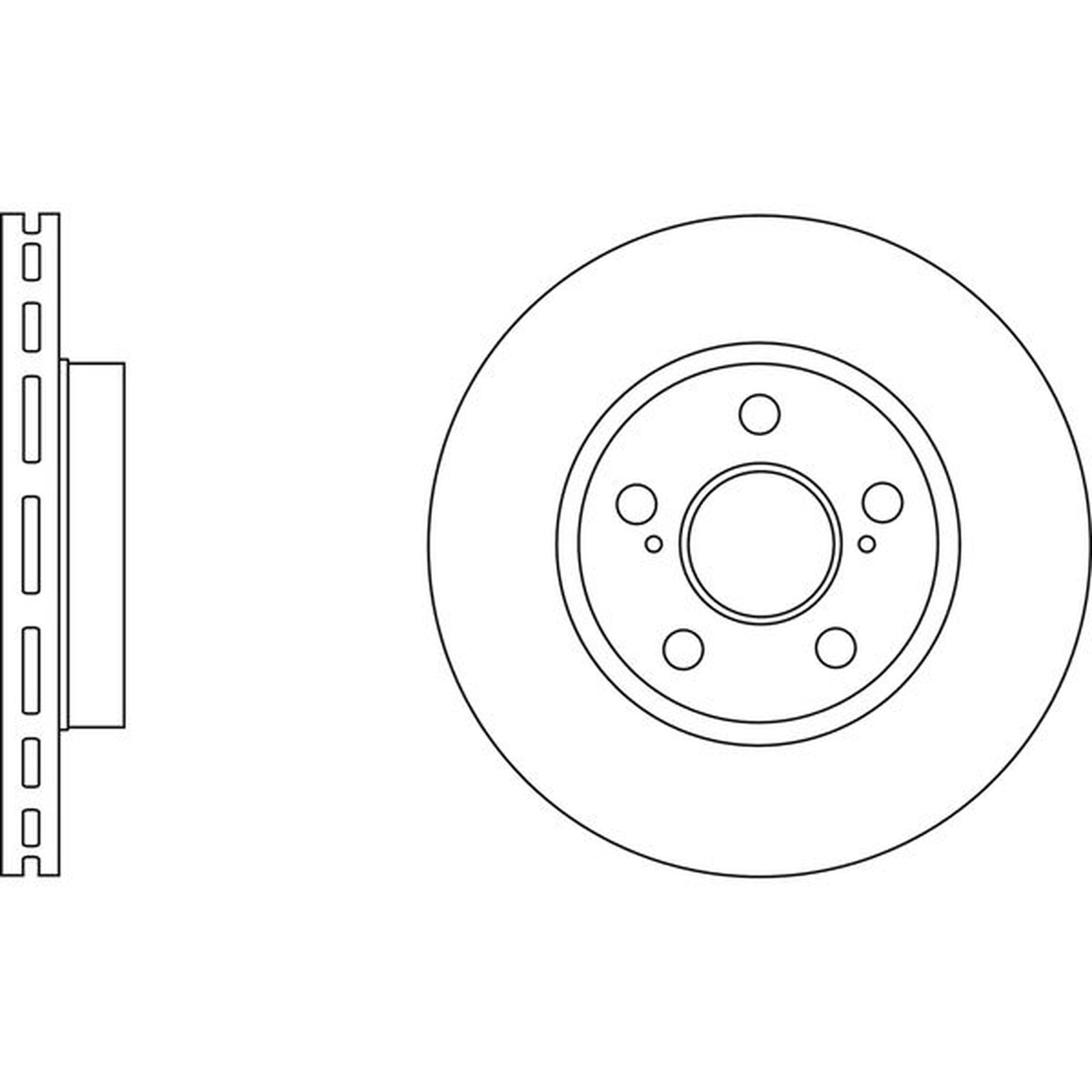 Apec Blue Brake Disc - Front SDK6620 Fits Toyota Prius - OE Specification