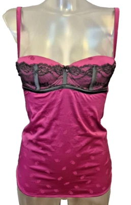 Cotton Club Designer Gr.70B UK 32B BH-Hemd Top Faux Seide Camisole Edel €169 - Bild 1 von 4