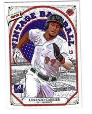LORENZO CARRIER 2023 ONYX VINTAGE EXTENDED BASEBALL PROSPECT CARD