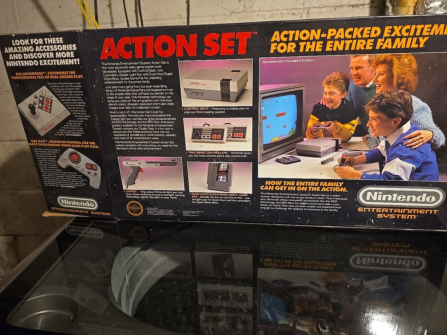 Nes Reproduced Box Console Original NINTENDO NES Console Action Set *BOX ONLY* With Styrofoam ...