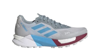 Adidas Terrex Agravic Ultra Trail 'Grey Sky Rush Burgundy Womens Size 7.5 US