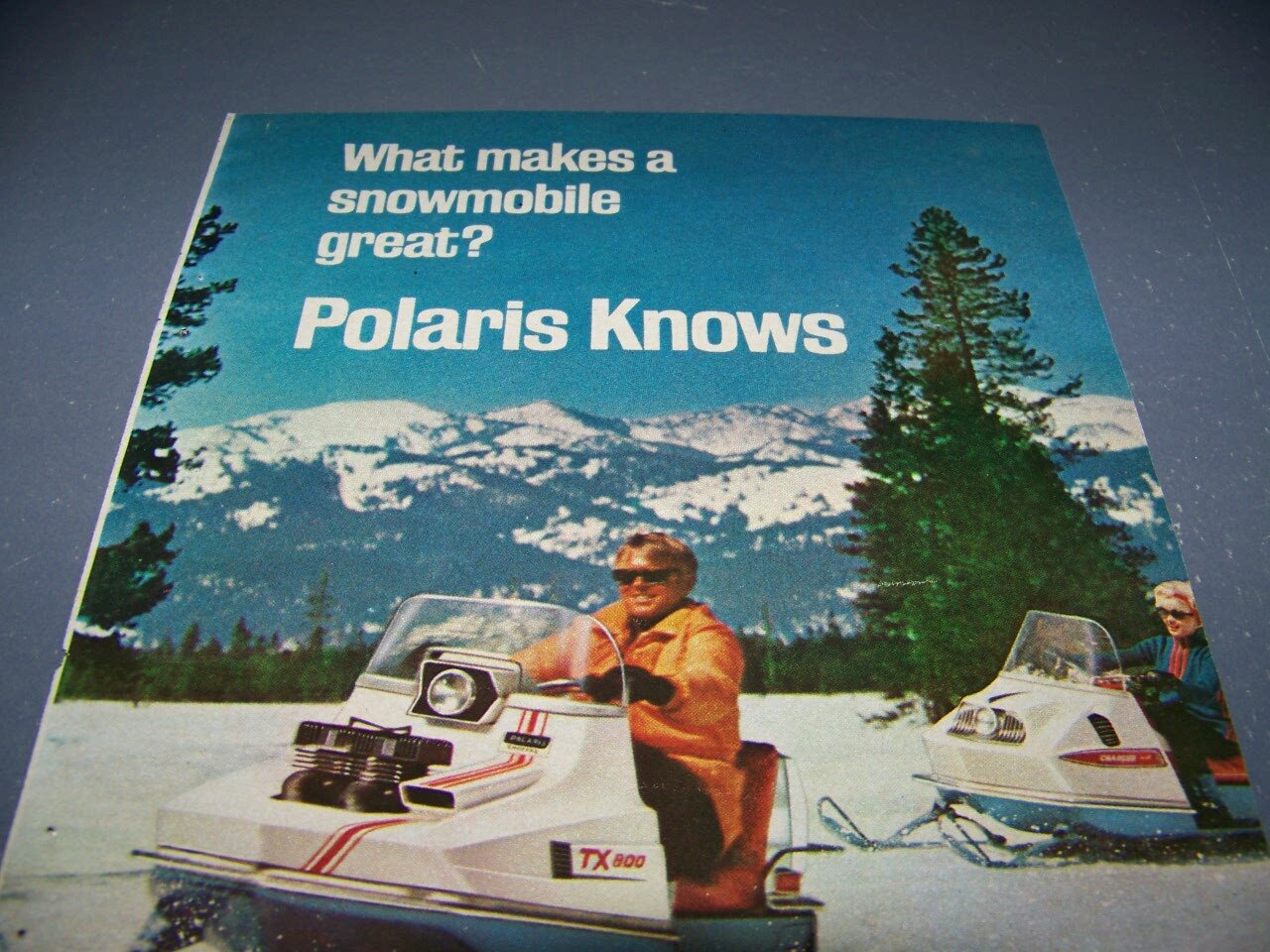 1970 POLARIS SNOWMOBILE "TX 800"..1-PAGE ORIGINAL SALES AD..(218W