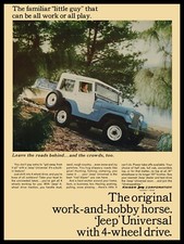 1965 Jeep Universal In Blue White - Metal Sign 9x12 Free Shipping