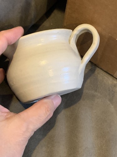 Williamsburg Pottery Hand Turned Salt Glazed Matching Cream Cobalt - Picture 7 of 11