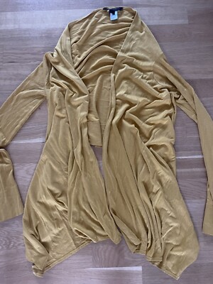 BCBQMaxazria Seide/Kaschmir Senf Strickjacke Rick Owens Stil (S)
