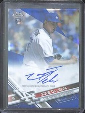 2017 Topps Chrome Blue Refractor Rookie Autograph #RA-JDL Jose De Leon