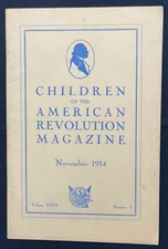 Children Of The American Revolution Magazine, November (1934)