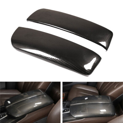 2x Kohlefaser Mittelarmlehne Armlehne Abdeckung für BMW X5 X6 E70 E71 2009-2014
