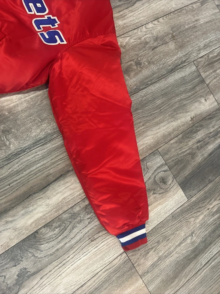Chaqueta De Colección Washington Bullets NBA Roja Starter Satén Para Hombre Grande Como Nueva EE. UU. Foto 2 de 4