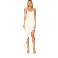 REVOLVE NWOT More to Come Milly Asymmetrical Dress - Ivory - Medium