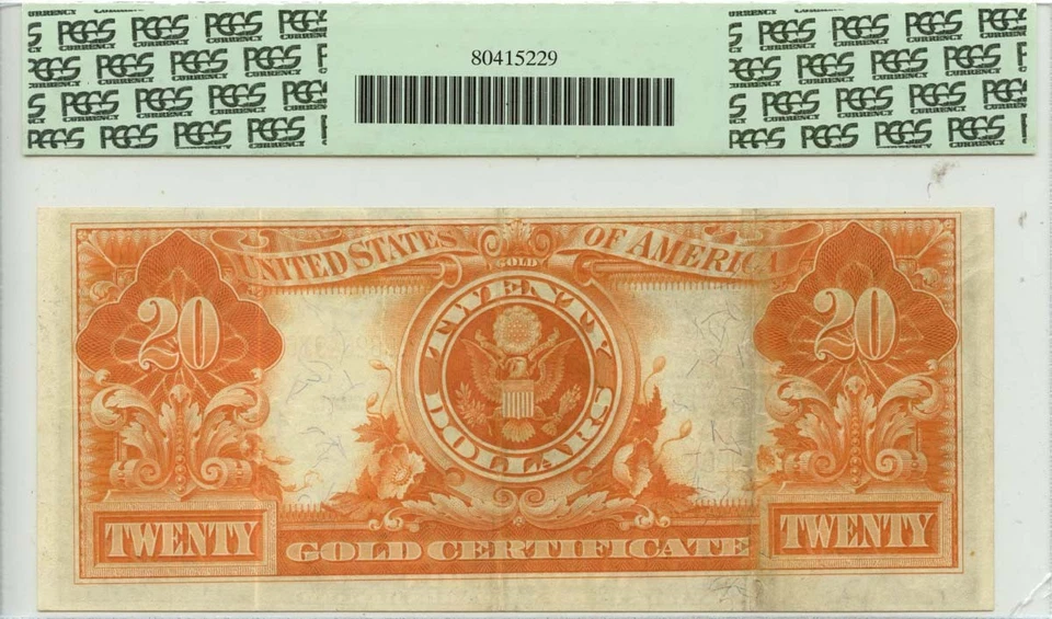 1922 $20 Gold Certificate Fr# 1187 PCGS EF 40 PPQ - Image 2 of 2