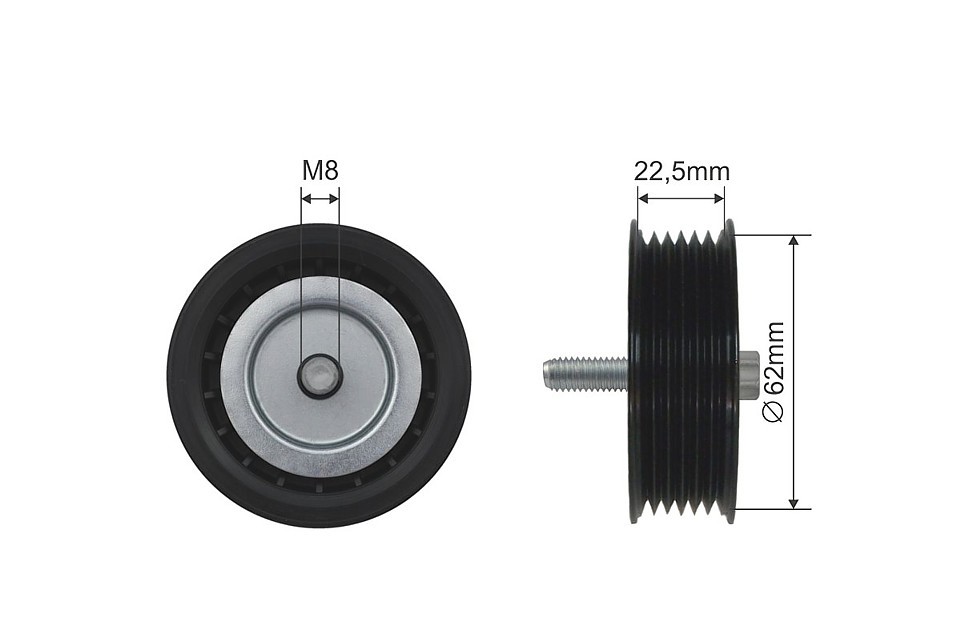 Nty Pulley Idler V-Belt For Mercedes C (C204) C T-Model (S204) 03 - Image 8