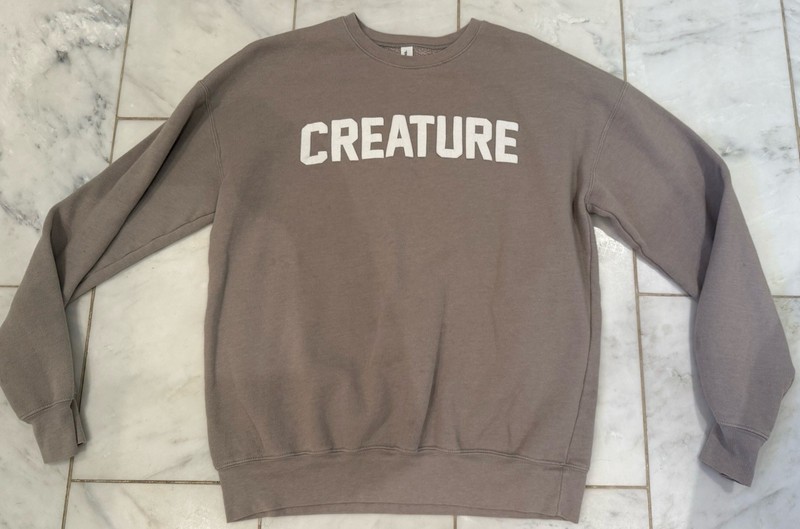 Creature Comforts Beer Athens, GA Tan Canvas Sweatshirt Adult Size Medium EUC