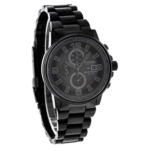 Citizen Eco-Drive Nighthawk Flight Chrono Men's Blk ION Watch CA0295-58E