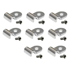 Brake and Fuel Line Clamp Street Rod Clip Single 3/16" Tube Stainless 16pc