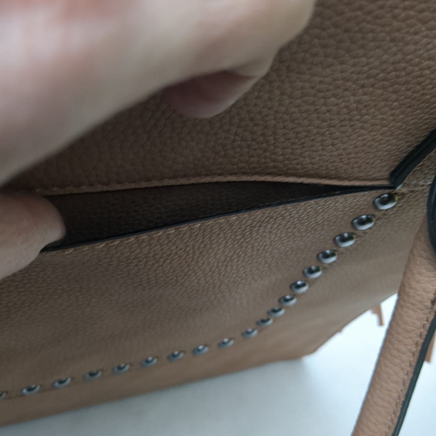 Black Rivet Large Rectangular Two Handles Tote Ta… - image 6