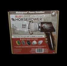 Ruby Horsepower Cordless & Rechargeable Waterproof Power Scrubber, Free Shipping