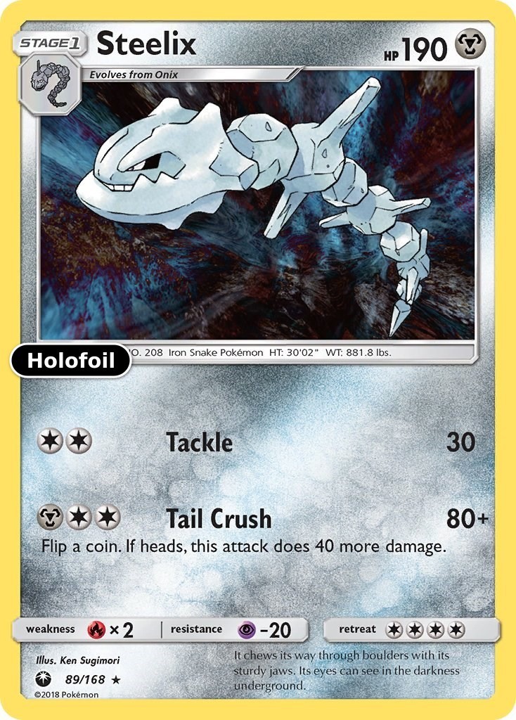 Steelix Holo SM - Celestial Storm 89/168 NM Pokemon