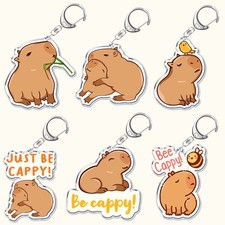 Capybara animal cute cartoon bag charm pendant figure Ornament keyring keychain