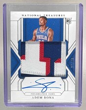 Adem Bona 2024 National Treasures #108 TRUE RPA Rookie Patch Auto RC /99