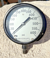 Ashcroft Model AMC 4296 Pressure Gauge 0-600 PSI Bronze Tube / Brass Socket