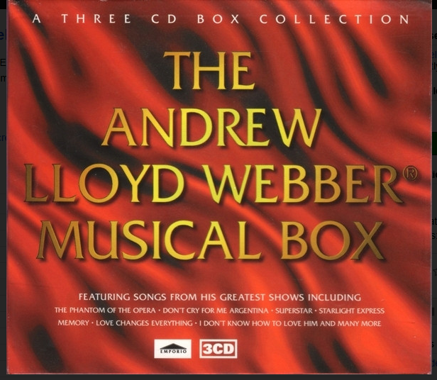 MUSIC CD ALBUM The Andrew Lloyd Webber Musical Box