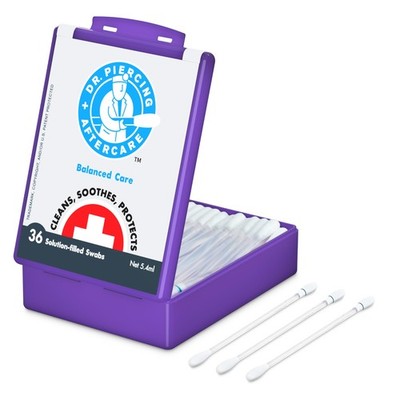 Dr. Piercing Aftercare Swabs - Saline Solution For Piercings - Earring Nose
