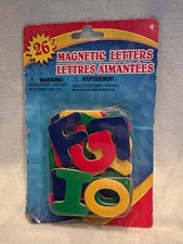 26 Magnetic Letters Colorful Wood New In Pack