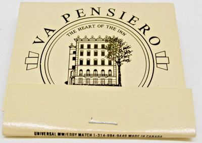 Va Pensiero Restaurant Evanston CHICAGO Illinois 1566 Oak Avenue FULL Matchbook