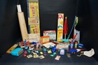 LARGE LOT OF VINTAGE DIME STORE TOYS W BUBBLE GUM MACHINE/CRACKER JACK PRIZES — photo 1