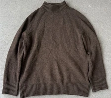 Jenni Kayne Womens Sweater Dark Brown Mock Neck Long Sleeve Pullover Size XS