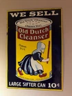 Vintage Old Dutch Cleanser PORCELAIN SIGN in AMAZING CONDITION (14 x 20inches)