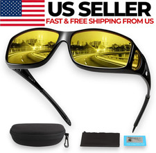Night Driving Glasses Anti Glare Polarized Night Vision Fit Over for Men Women
