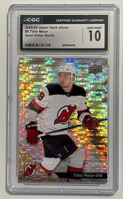 Timo Meier 2024-25 UD Allure Gold Glitter Bomb 167/199 CGC Gem Mint 10 Devils