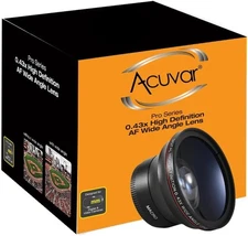 55MM 0.43x HD Wide Angle Camera Lens w/ Macro for DSLR – Photo & Video Lens