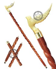 Elegant Eagle Head Walking Cane Decorative and Functional Wooden Walking Stick.
