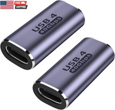 USB C Female to Female Adapter 100W Power Delivery 40Gbps USB C to C Female with