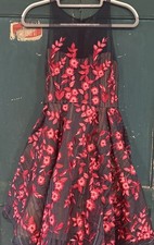 MARCHESA NOTTE $600 Blue Floral Print High-Low Gown Dress Size 6 stunning!