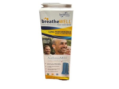 beWell AsthmaMD BreatheWell Lung Performance Peak Flow Meter Device NEW
