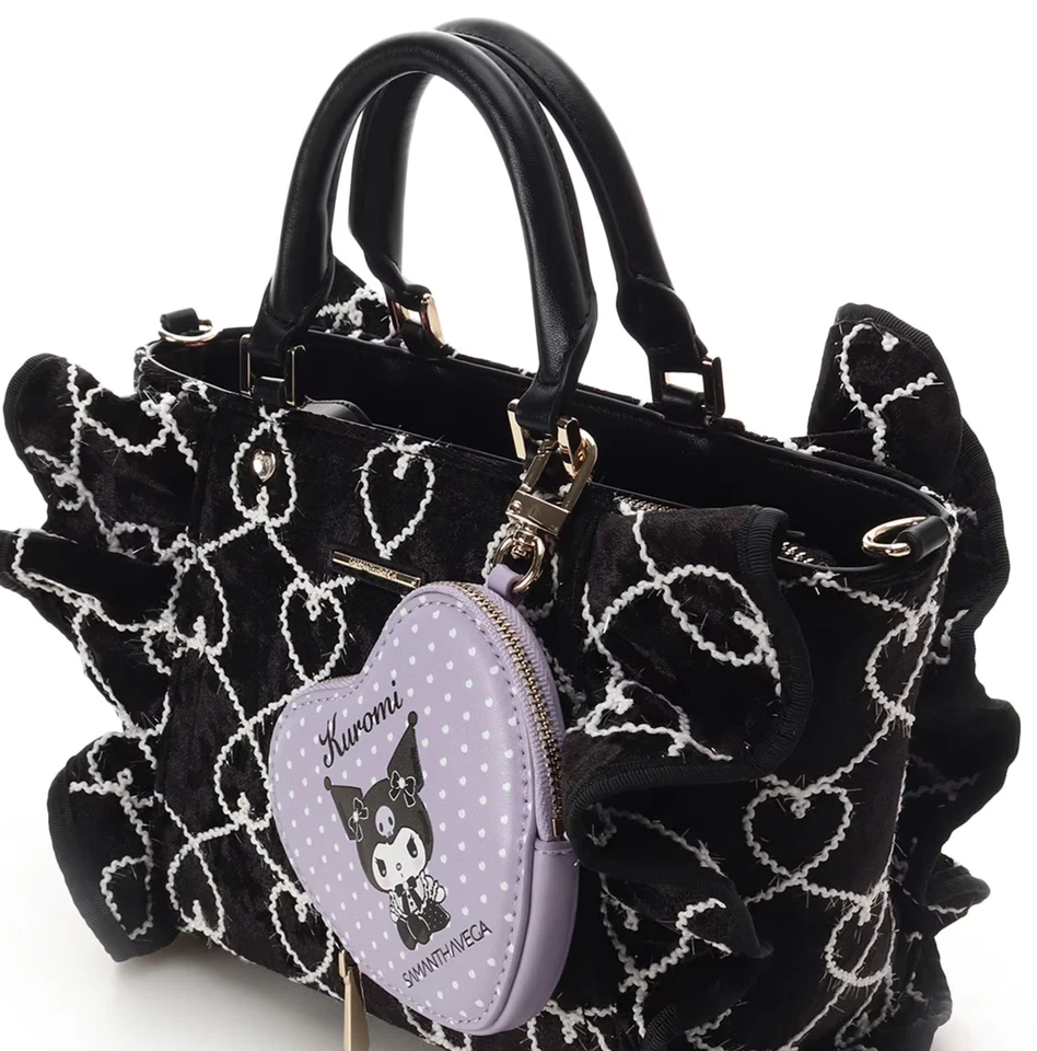 KUROMI  x Samantha Vega Frill BAG & Pouch case 2025 Japan Samanthavega Sanrio - Image 3 of 4