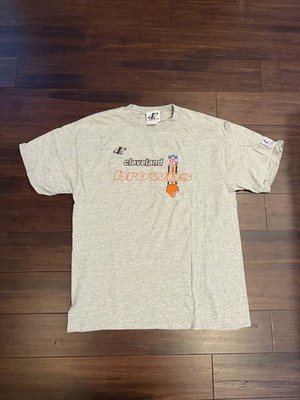 Vintage Lee Sport Cleveland Browns Football NFL Gray T Shirt Size Large