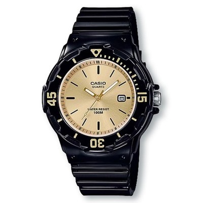 CASIO LRW200H-9E Dive Style Watch, Gold/Black