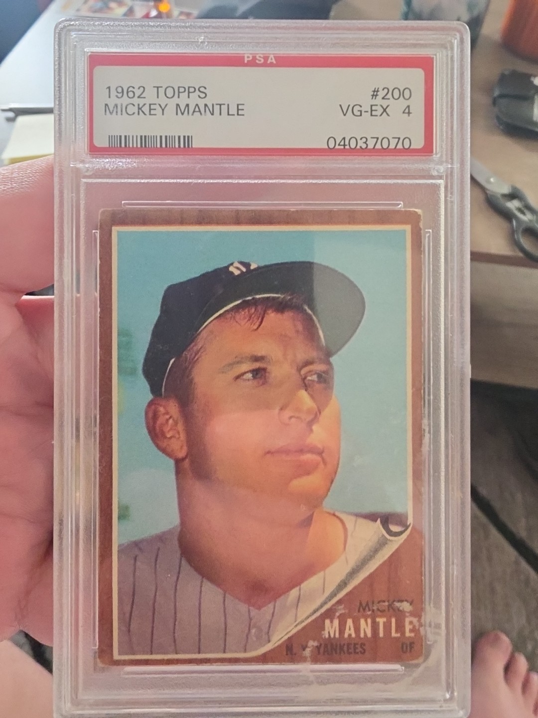 1962 Topps - Mickey Mantle #200 PSA 4 VG-EX