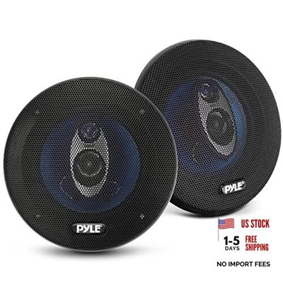  5.25  Car Sound Speaker (Pair) - Upgraded Blue Poly Injection Cone 3 5.25 Inch
