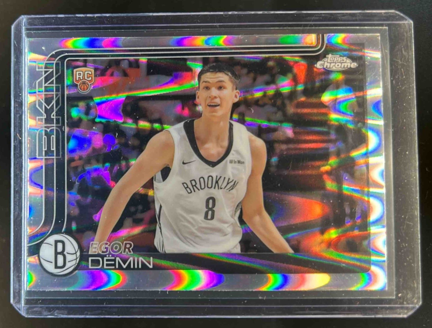 2025-26 Topps Chrome Egor Demin RC RayWave Refractor Rookie #258 Nets