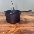 Restored Cast Iron Sauce Pot w/ Bail Handle – Unmarked Wagner Ware?